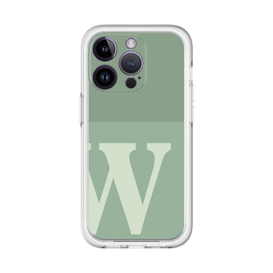 Slim Protection Premium Case［ オリジナル - initial two tone - W green ］