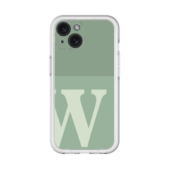Slim Protection Premium Case［ オリジナル - initial two tone - W green ］