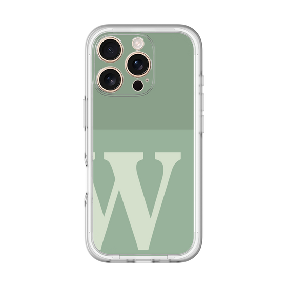 Slim Protection Premium Case［ オリジナル - initial two tone - W green ］