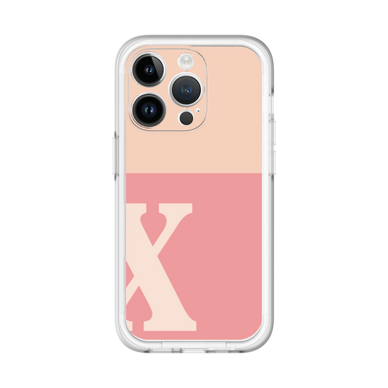 Slim Protection Premium Case［ オリジナル - initial two tone - X pink ］