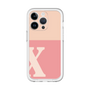 Slim Protection Premium Case［ オリジナル - initial two tone - X pink ］
