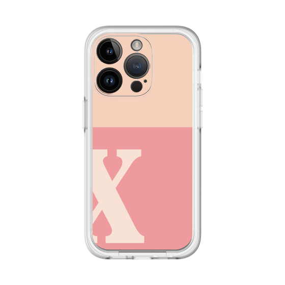Slim Protection Premium Case［ オリジナル - initial two tone - X pink ］
