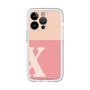 Slim Protection Premium Case［ オリジナル - initial two tone - X pink ］
