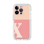Slim Protection Premium Case［ オリジナル - initial two tone - X pink ］