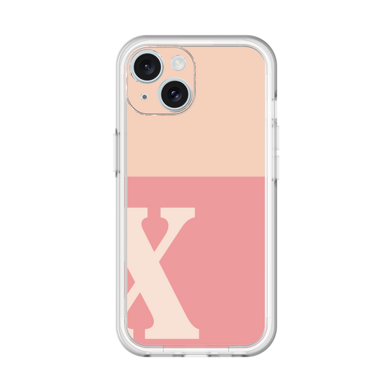 Slim Protection Premium Case［ オリジナル - initial two tone - X pink ］