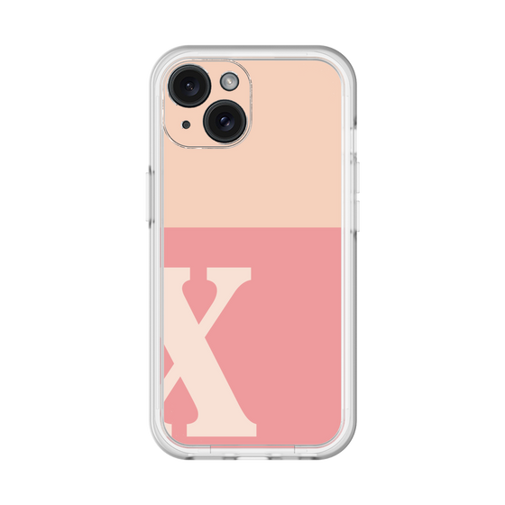 Slim Protection Premium Case［ オリジナル - initial two tone - X pink ］
