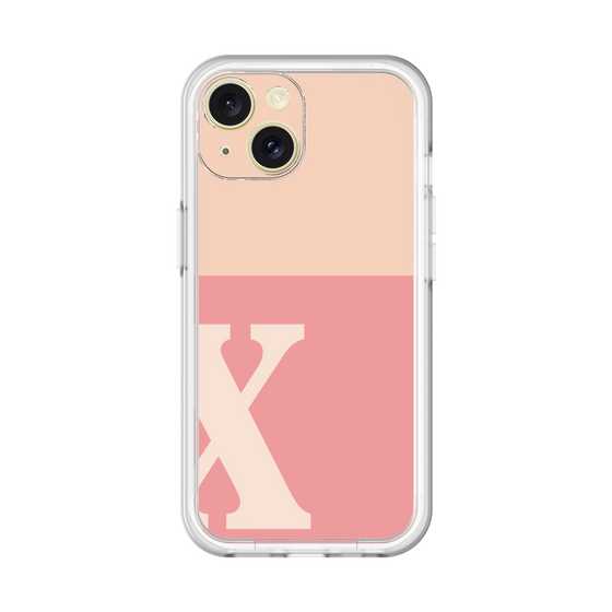 Slim Protection Premium Case［ オリジナル - initial two tone - X pink ］