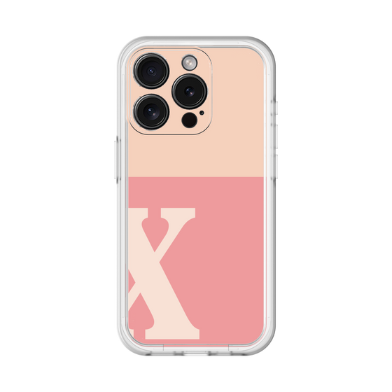 Slim Protection Premium Case［ オリジナル - initial two tone - X pink ］