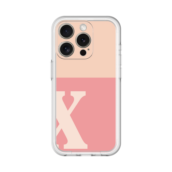 Slim Protection Premium Case［ オリジナル - initial two tone - X pink ］