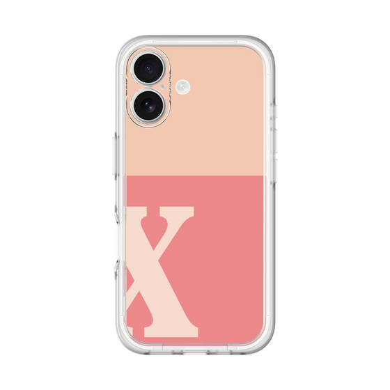 Slim Protection Premium Case［ オリジナル - initial two tone - X pink ］