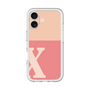 Slim Protection Premium Case［ オリジナル - initial two tone - X pink ］