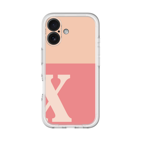 Slim Protection Premium Case［ オリジナル - initial two tone - X pink ］