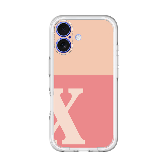 Slim Protection Premium Case［ オリジナル - initial two tone - X pink ］