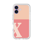 Slim Protection Premium Case［ オリジナル - initial two tone - X pink ］