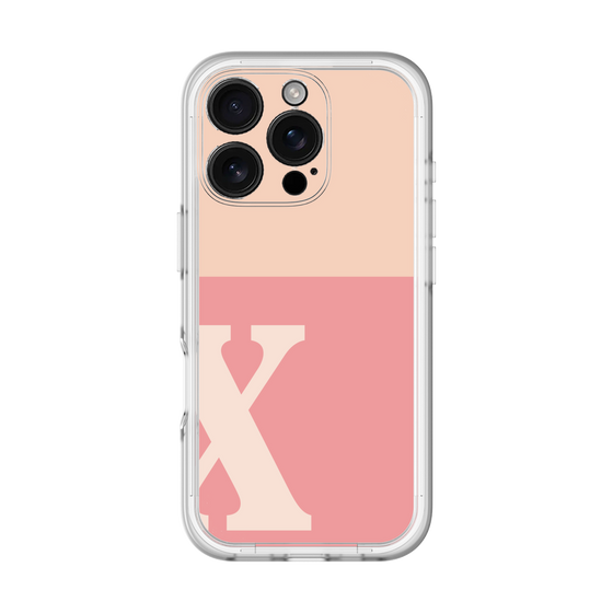 Slim Protection Premium Case［ オリジナル - initial two tone - X pink ］