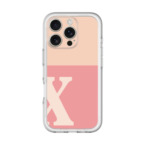 Slim Protection Premium Case［ オリジナル - initial two tone - X pink ］