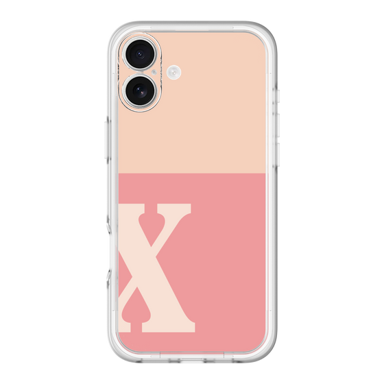Slim Protection Premium Case［ オリジナル - initial two tone - X pink ］