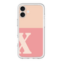 Slim Protection Premium Case［ オリジナル - initial two tone - X pink ］
