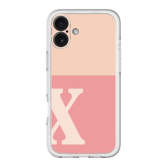 Slim Protection Premium Case［ オリジナル - initial two tone - X pink ］