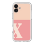 Slim Protection Premium Case［ オリジナル - initial two tone - X pink ］