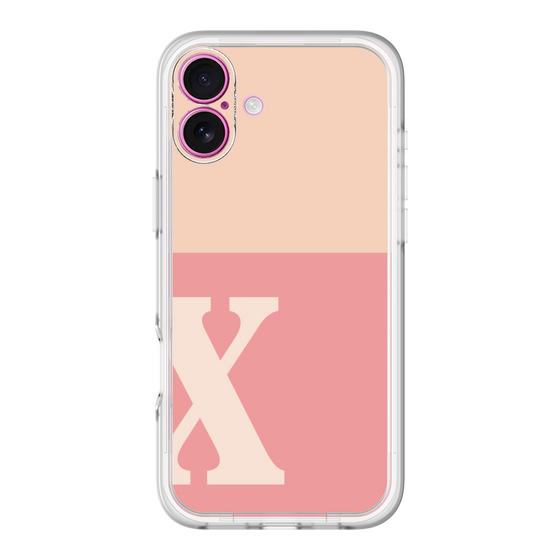 Slim Protection Premium Case［ オリジナル - initial two tone - X pink ］