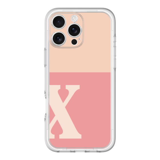 Slim Protection Premium Case［ オリジナル - initial two tone - X pink ］