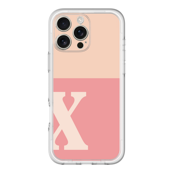 Slim Protection Premium Case［ オリジナル - initial two tone - X pink ］