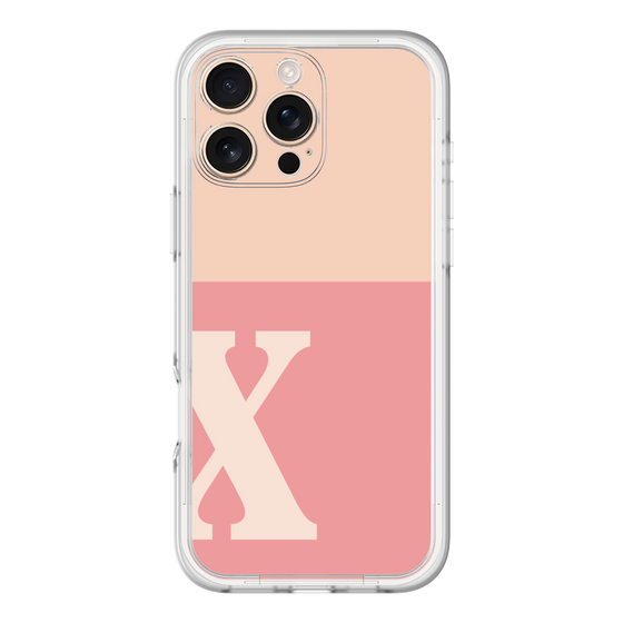 Slim Protection Premium Case［ オリジナル - initial two tone - X pink ］