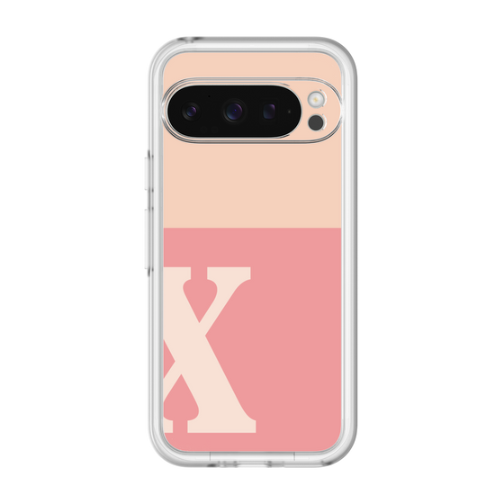 Slim Protection Premium Case［ オリジナル - initial two tone - X pink ］