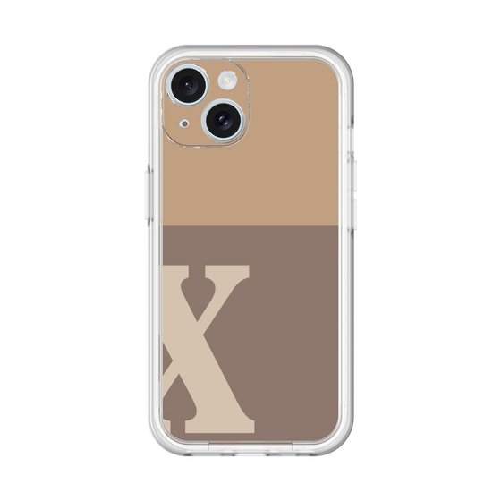 Slim Protection Premium Case［ オリジナル - initial two tone - X brown ］