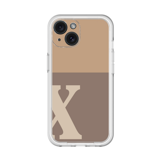 Slim Protection Premium Case［ オリジナル - initial two tone - X brown ］