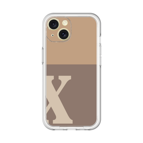 Slim Protection Premium Case［ オリジナル - initial two tone - X brown ］