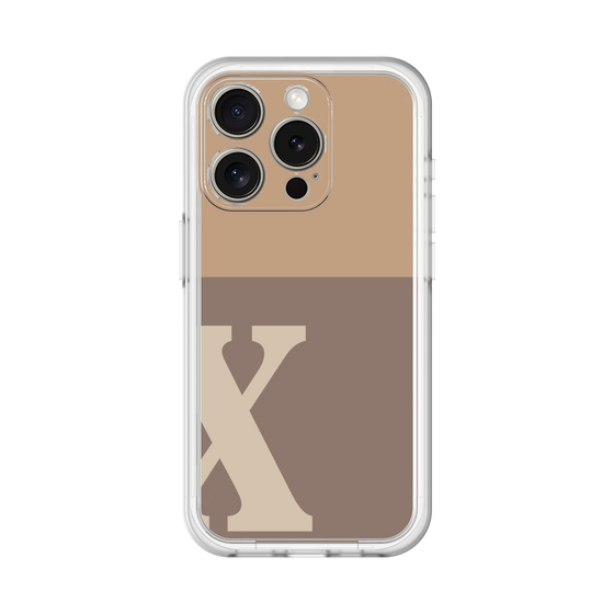 Slim Protection Premium Case［ オリジナル - initial two tone - X brown ］