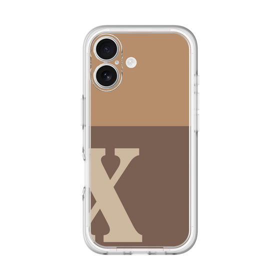 Slim Protection Premium Case［ オリジナル - initial two tone - X brown ］