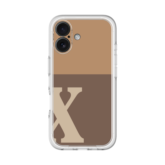 Slim Protection Premium Case［ オリジナル - initial two tone - X brown ］
