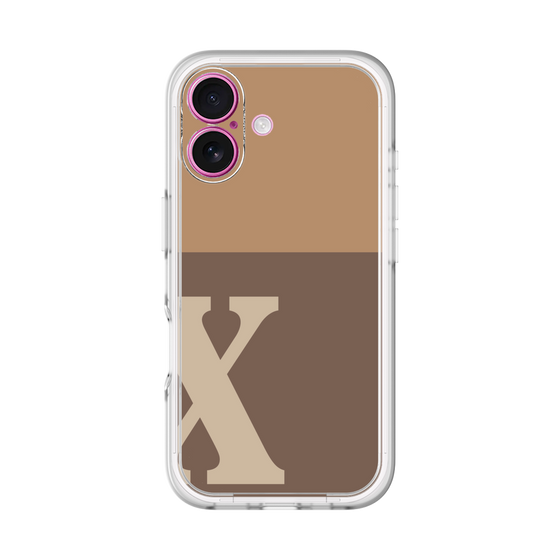 Slim Protection Premium Case［ オリジナル - initial two tone - X brown ］