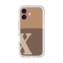 Slim Protection Premium Case［ オリジナル - initial two tone - X brown ］