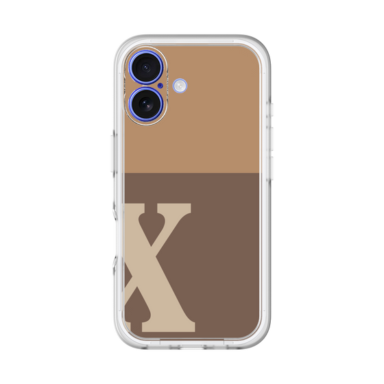 Slim Protection Premium Case［ オリジナル - initial two tone - X brown ］