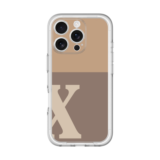 Slim Protection Premium Case［ オリジナル - initial two tone - X brown ］
