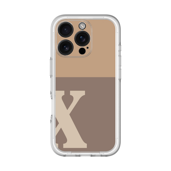 Slim Protection Premium Case［ オリジナル - initial two tone - X brown ］