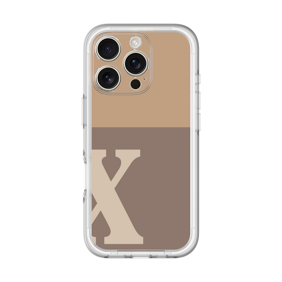 Slim Protection Premium Case［ オリジナル - initial two tone - X brown ］