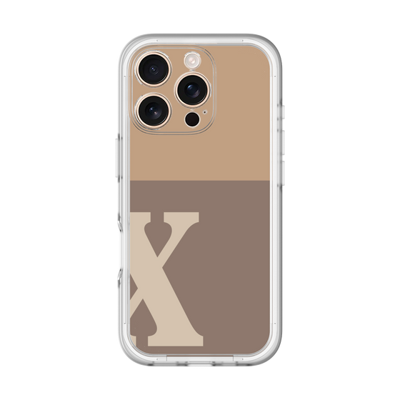 Slim Protection Premium Case［ オリジナル - initial two tone - X brown ］