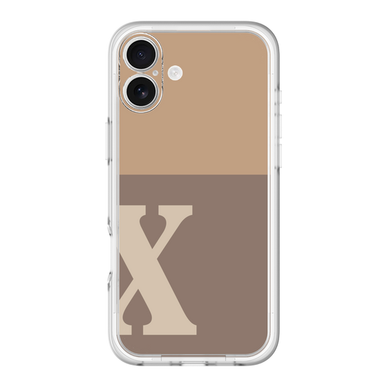 Slim Protection Premium Case［ オリジナル - initial two tone - X brown ］