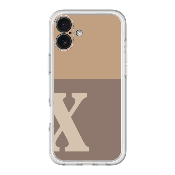 Slim Protection Premium Case［ オリジナル - initial two tone - X brown ］