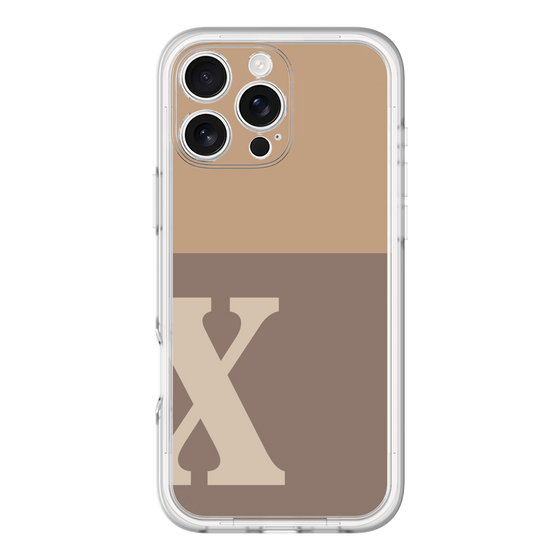 Slim Protection Premium Case［ オリジナル - initial two tone - X brown ］