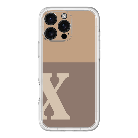 Slim Protection Premium Case［ オリジナル - initial two tone - X brown ］