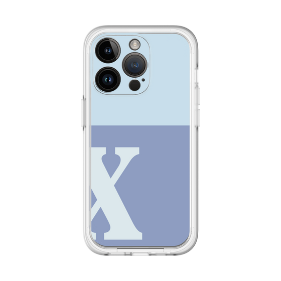 Slim Protection Premium Case［ オリジナル - initial two tone - X blue ］