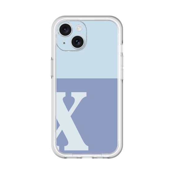 Slim Protection Premium Case［ オリジナル - initial two tone - X blue ］