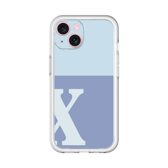 Slim Protection Premium Case［ オリジナル - initial two tone - X blue ］