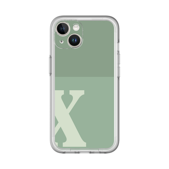 Slim Protection Premium Case［ オリジナル - initial two tone - X green ］